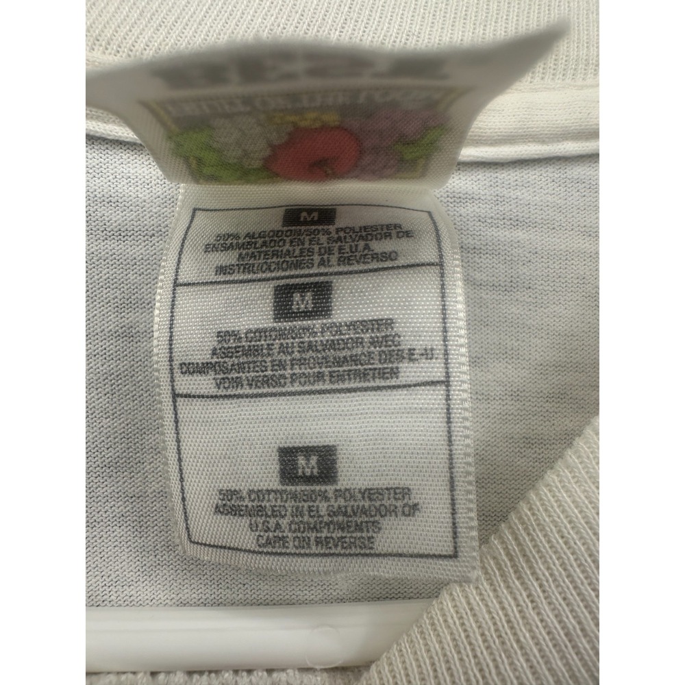 Vintage Fruit Of The Loom T Shirt Mens Medium White Mid-Alabama Corvette Club - Picture 6 of 14